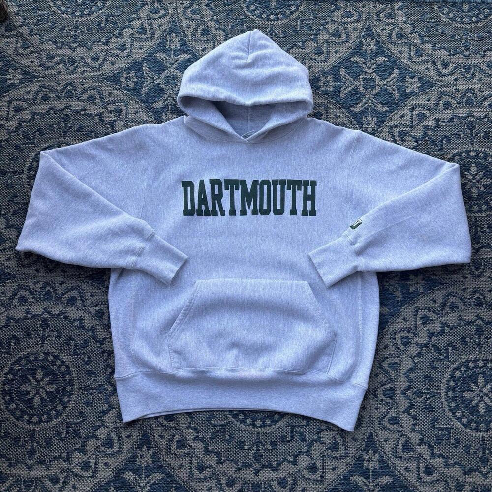 Vintage Dartmouth Reverse Weave Hoodie Size Large Rare Ivy League Sweatshirt